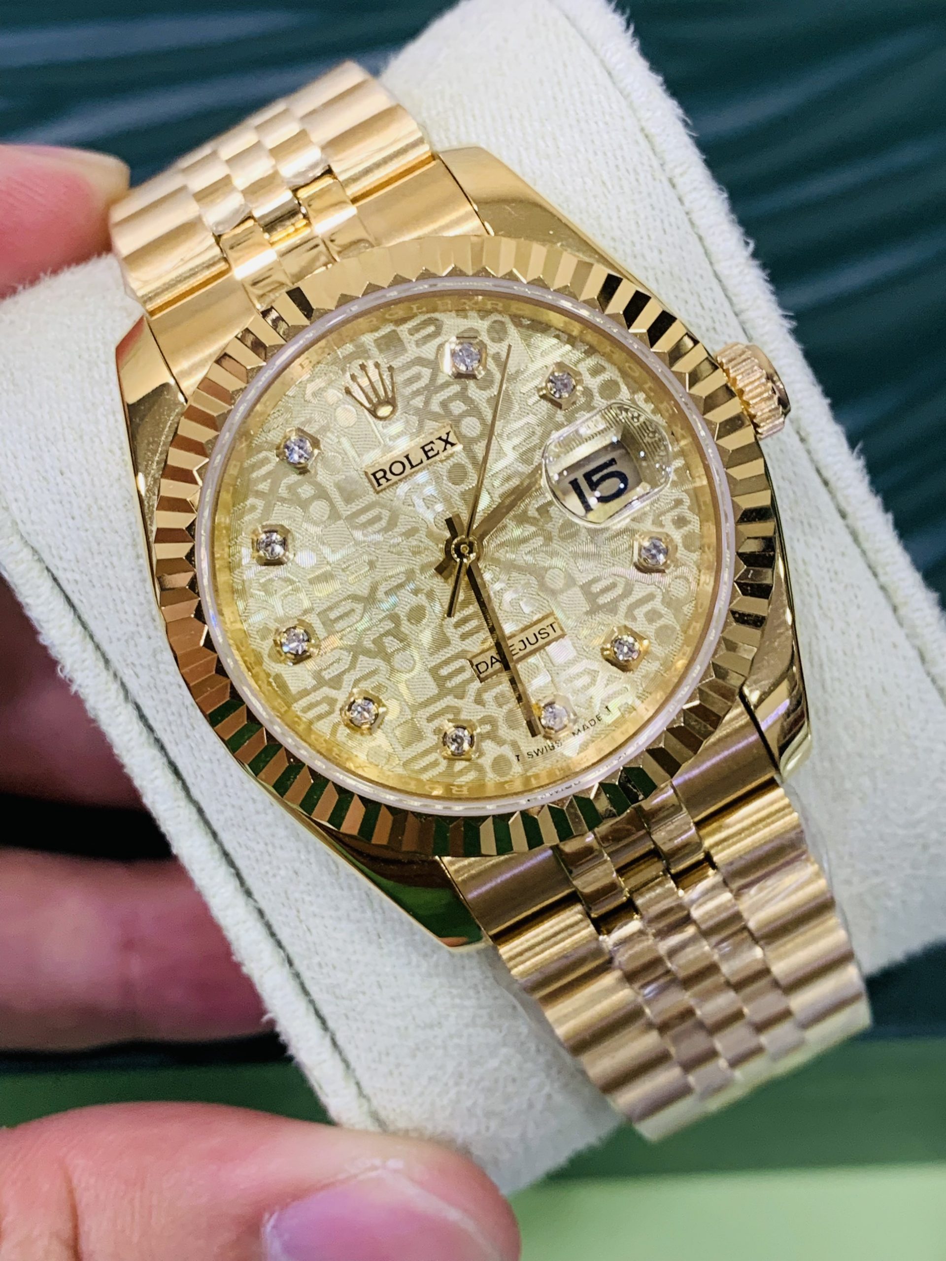 Đồng hồ Rolex nam Siêu Cấp Rolex DateJust ETA2836 mặt vi tính Fake 1:1 36mm - DWatch