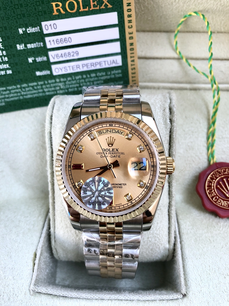 Đồng hồ Rolex Super Fake vàng Hồng - Rolex Replica - HUBLOT